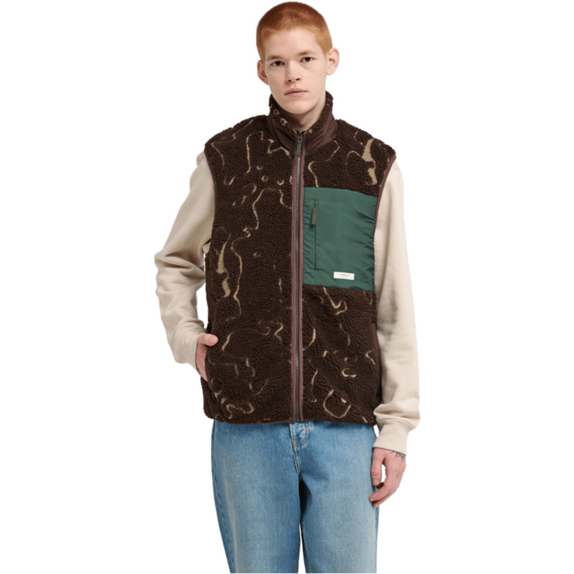 2026 Element Mens Lake Sherpa Vest ELYJK00226 - Java Lines